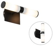 Moderná nástenná lampa do kúpeľne čierna IP44 2-svetlo - Bath