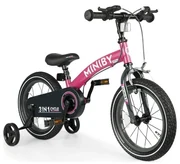 QPlay - Detský bicykel 14" MINIBY 3v1 ružová AG0778