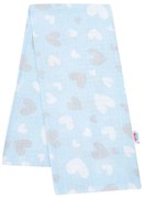 Bavlnená plienka s potlačou New Baby modrá srdiečka