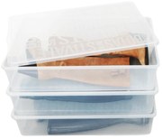 ADEO Súprava 3 ks úložných boxov na topánky s vekom, na čižmy BARBIE - 55 x 36 x 12 cm