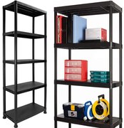 Plastový regál IRVING 171x61x31 cm čierny