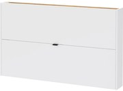 Biela výklopná/závesná skrinka na topánky v dekore duba 140x83x18 cm Ameca – Germania