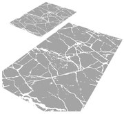 Sivé kúpeľňové predložky v súprave 2 ks 60x100 cm Cracks – Mila Home