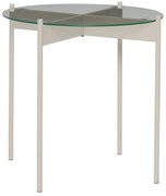 Okrúhly odkladací stolík so sklenenou doskou ø 45 cm Beam – Hübsch