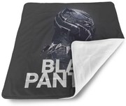 Sablio Deka pre bábätko BLACK PANTHER z profilu Čierny - 80x100 cm