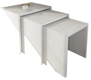 Sada 3 odkladacích stolíkov ZARIEL biela