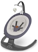 Lionelo - Detské húpacie lehátko s melódiou RALF 4xAA Sivý grafit + diaľkové ovládanie