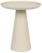 Béžový hliníkový odkladací stolík White Label Ringar, ø 39,5 cm