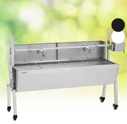 Sauenland Pro, gril na prasiatko, otočný špíz, 13 W, 4 kolesá, ušľachtilá oceľ