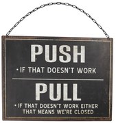 Kovová väčšie závesná ceduľa s textom - 39 * 1 * 30 cm