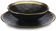 Keramická súprava tanierov Lissa Black Gold 2ks