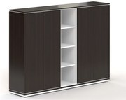 Vysoká skriňa Creator 202,2 x 44,5 x 150,7 cm, biela / wenge