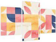 Obraz - Abstrakcia s retro vzormi (90x60 cm)