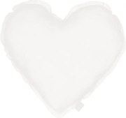 Mini ľanový vankúš srdca biela 28 cm