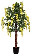 PLANTASIA umelý strom, 120 cm, Wisteria, žltá