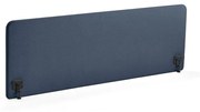 Stolový paraván ZONE, čierne svorky, 2000x650x36 mm, látka Hush, navy blue