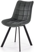 Stolička K332 Velvet/Kov Tmavé Šedá