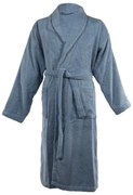 Modrý bavlnený župan veľkosť L/XL Lindu – Tiseco Home Studio