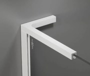 Mexen Kioto, profilová lišta typ L pre Walk-In sprchové zásteny, ľavá/pravá, biela, 800-03-20