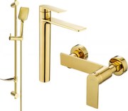 Mexen Zero DF62 sprchový set, zlatý - 71114DF62-50