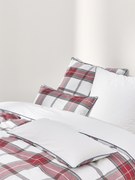 Kockovaná obliečka na paplón z bavlneného perkálu Scarlet