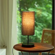 Aigostar - Stolná lampa s USB portom 1xE27/40W/230V čierna