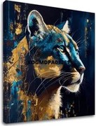 Dekoratívna maľba na plátne - PREMIUM ART - Silent Puma's Gaze