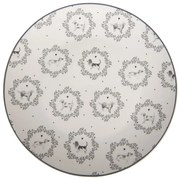 Porcelánový dezertný tanierik so psíkmi Lovely Grey Dogs - Ø 20*2 cm