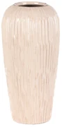 Keramická váza zaoblená, biela-béžová, 17 x 17 x 34 cm, 34 cm