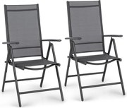 Blumfeldt London Lite, skladacie stoličky, 2 ks, 56,5 x 107 x 68 cm, ComfortMesh, hliník