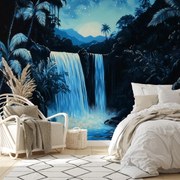 Fototapeta - Nočný vodopád (147x102 cm)