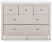 Biela nízka komoda z borovicového dreva 110x80 cm Berna – Marckeric