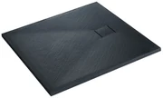 Erga Hyper, SMC sprchová vanička 100x80x2,6 cm + sifón, čierna matná, ERG-V06-SMC-8010S-BK