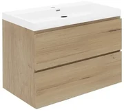 Kúpeľňová skrinka s umývadlom SAT B-Way 79x50x45 cm dub mat BWAY280OAKU4