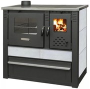 Sporák na tuhé palivo Panonia, 10,5 kW, biely, ľavý vývod