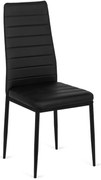 Koženková jedálenská stolička NARIS, čierna