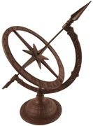 Slnečné hodiny Sphere, 38,5x24,5 cm, liatina, hnedá