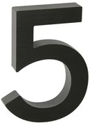 Domové číslo "5", RN.100LV, brúsené, čierna
