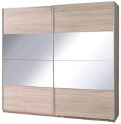 Skriňa Twister 2 dub sonoma/zrkadlo 225 cm