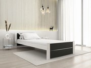 Posteľ IKAROS DOUBLE 90 x 200 cm, antracit/biela Rošt: Bez roštu, Matrac: Bez matraca