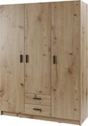 XXXLutz SKRIŇA S OTOČNÝMI DVERAMI, dub artisan, 142/190/52 cm Cantus - Skrine - 002698010303
