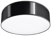 Stropné svietidlo Arena, 1x čierne plastové tienidlo, (biely plast), (fi 35 cm)