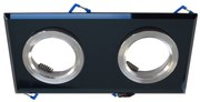 Podhľadové svietidlo Glass Square II, 1x sklenené/čierne kovové tienidlo, b