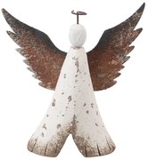 Dekorácia drevená figúrka anjel Angel Rustic M - 14*4*15 cm