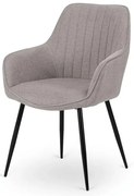 Moderná jedálenská stolička Alava šedá štrukturovaná látka