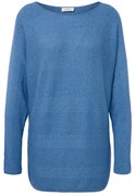 Pulóver z jemného úpletu, modrý