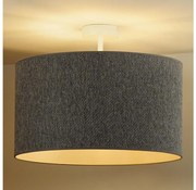 Duolla - Prisadený luster ROLLER ECO RECYCLING 1xE27/15W/230V pr. 45 cm šedá