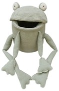 Svetlozelený látkový detský kôš na hračky ø 23x35 cm Fred the Frog – Lorena Canals