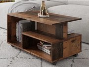 Konferenčný stolík na kolieskach Astor, vintage optika dreva%