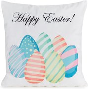 VEĽKONOČNÁ DEKORAČNÁ OBLIEČKA NA VANKÚŠ EASTER3 45X45 CM VZOROVANÁ